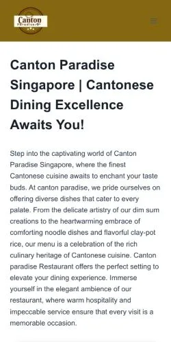 Anteprima del sito Canton Paradise Singapore, media di Stati Uniti per articoli sponsorizzati