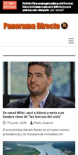 Anteprima del sito Panorama Directo, media di Spagna per articoli sponsorizzati