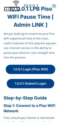 스폰서 기사용 미국 매체 Piso WiFi Pause 사이트 미리보기