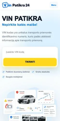 Anteprima del sito VINpatikra24, media di Lituania per articoli sponsorizzati