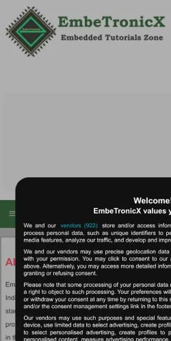 Podgląd witryny EmbeTronicX Tutorials ⋆ EmbeTronicX, medium z kraju Stany Zjednoczone do artykułów sponsorowanych