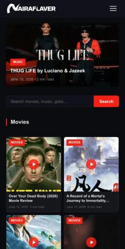 Anteprima del sito Nairaflaver, media di Stati Uniti per articoli sponsorizzati