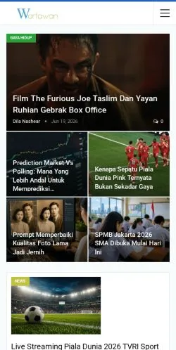 스폰서 기사용 미국 매체 Wartawan 사이트 미리보기