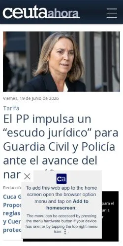 Vorschau der Website Ceuta Ahora, Medium aus Spanien für gesponserte Artikel