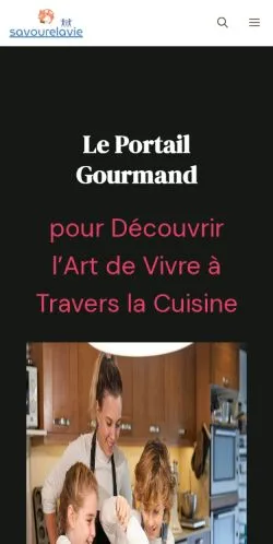 Anteprima del sito Savourelavie, media di Francia per articoli sponsorizzati