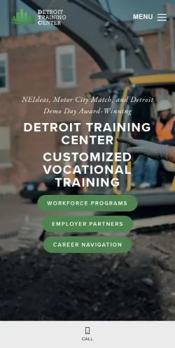 Preview of the Detroit Training Center website, a media outlet in United States for sponsored articles