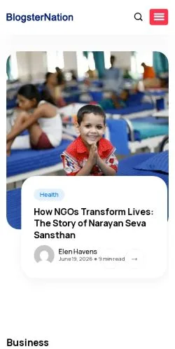 스폰서 기사용 미국 매체 Blogster Nation 사이트 미리보기