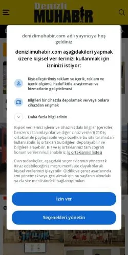 Anteprima del sito Denizli Muhabir, media di Turchia per articoli sponsorizzati
