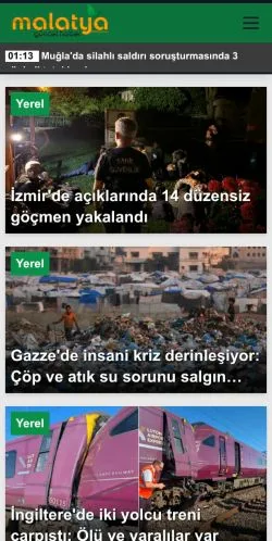 Anteprima del sito Malatya Güncel, media di Turchia per articoli sponsorizzati