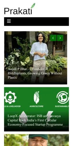 Anteprima del sito Prakati India, media di India per articoli sponsorizzati