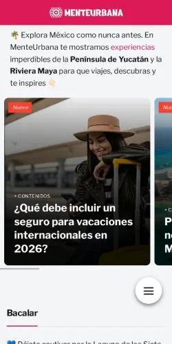 스폰서 기사용 멕시코 매체 MenteUrbana México 사이트 미리보기