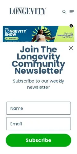 スポンサード記事向けのアメリカ合衆国メディア、Longevity Liveのサイトプレビュー