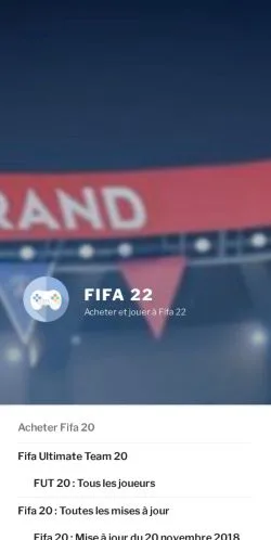 Podgląd witryny Fifa-19, medium z kraju Francja do artykułów sponsorowanych
