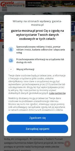 Anteprima del sito Gazeta Mosińsko-Puszczykowska, media di Polonia per articoli sponsorizzati