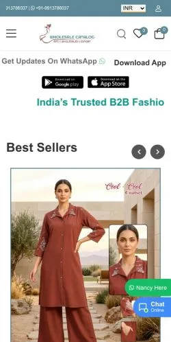 Anteprima del sito Wholesale Kurtis, media di India per articoli sponsorizzati