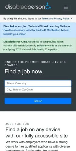 Vorschau der Website Disabled Persons, Medium aus Vereinigte Staaten für gesponserte Artikel