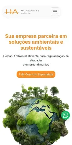 Podgląd witryny Horizonte Ambiental, medium z kraju Brazylia do artykułów sponsorowanych