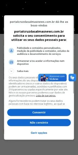 Podgląd witryny Cruz das Almas, medium z kraju Brazylia do artykułów sponsorowanych