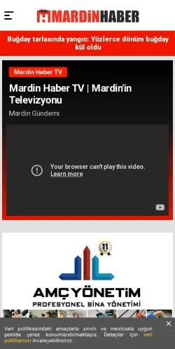 Anteprima del sito Mardin Haber, media di Turchia per articoli sponsorizzati