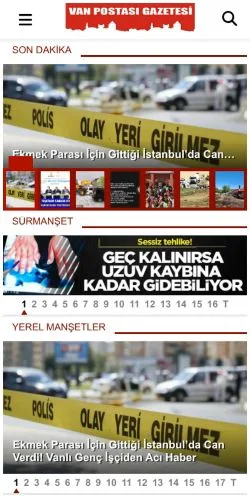 Anteprima del sito Van Postası, media di Turchia per articoli sponsorizzati