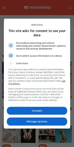Anteprima del sito Mothership, media di Stati Uniti per articoli sponsorizzati