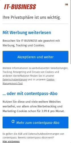 Anteprima del sito IT-BUSINESS, media di Germania per articoli sponsorizzati