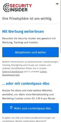Vorschau der Website Security-Insider, Medium aus Deutschland für gesponserte Artikel