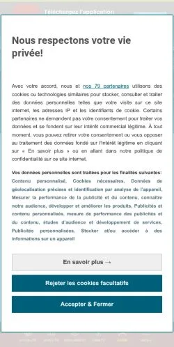 Pré-visualização do site 403 Blocked, meio de Bélgica para artigos patrocinados
