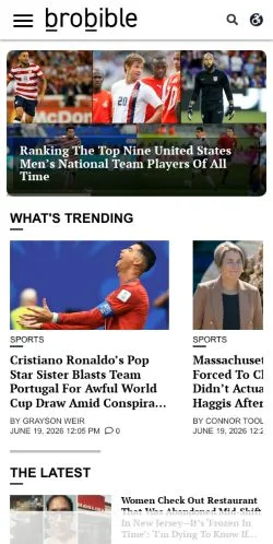 Aperçu du site BroBible, média de États-Unis pour articles sponsorisés