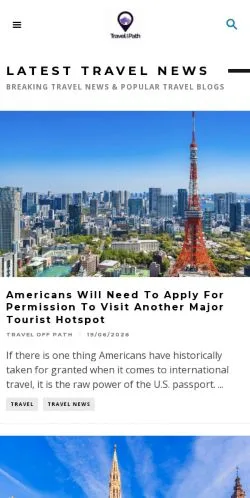 Aperçu du site Travel Off Path, média de États-Unis pour articles sponsorisés