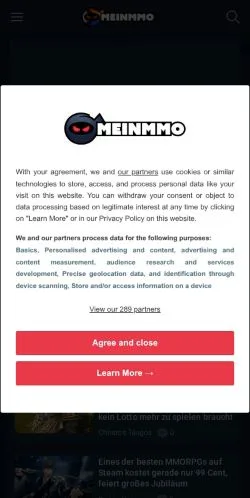 Anteprima del sito Mein-MMO, media di Germania per articoli sponsorizzati