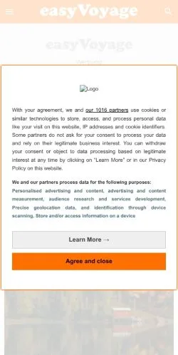 スポンサード記事向けのドイツメディア、easyVoyage Reiseführerのサイトプレビュー