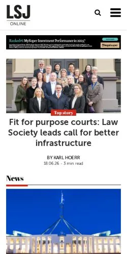 Förhandsvisning av webbplatsen LSJ, medium i Australien för sponsrade artiklar