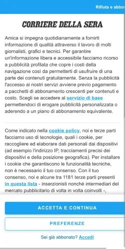 Anteprima del sito Amica, media di Italia per articoli sponsorizzati