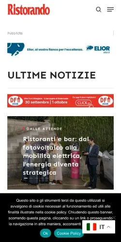 Anteprima del sito Ristorando, media di Italia per articoli sponsorizzati