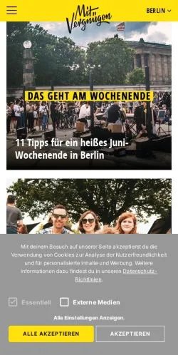 Anteprima del sito Mit Vergnügen Berlin, media di Germania per articoli sponsorizzati