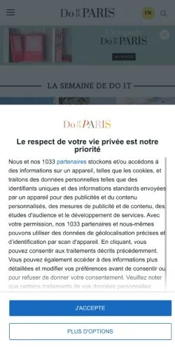 Podgląd witryny Do It In Paris, medium z kraju Francja do artykułów sponsorowanych