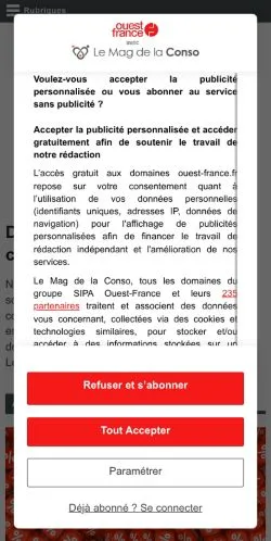 Anteprima del sito Le Mag de la Conso, media di Francia per articoli sponsorizzati