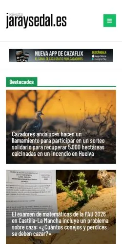 スポンサード記事向けのスペインメディア、Jara y Sedalのサイトプレビュー