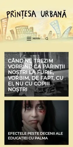 スポンサード記事向けのルーマニアメディア、Printesa Urbanaのサイトプレビュー