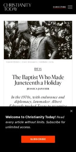 Anteprima del sito Christianity Today, media di Stati Uniti per articoli sponsorizzati