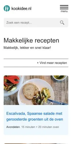 スポンサード記事向けのオランダメディア、Kookideeのサイトプレビュー