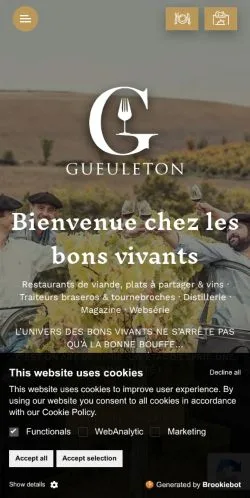 스폰서 기사용 프랑스 매체 Gueuleton 사이트 미리보기