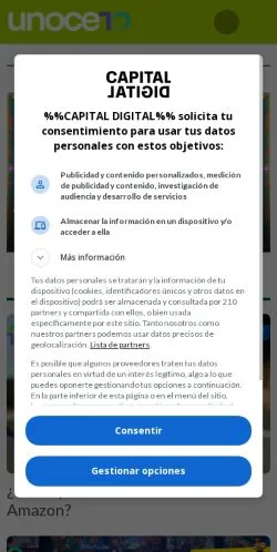 Anteprima del sito Unocero, media di Messico per articoli sponsorizzati