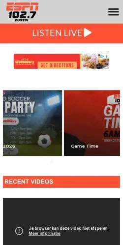 Forhåndsvisning av nettstedet 1027 ESPN, medium fra USA for sponsede artikler
