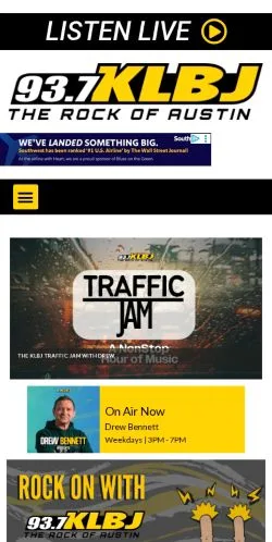 Aperçu du site KLBJ, média de États-Unis pour articles sponsorisés