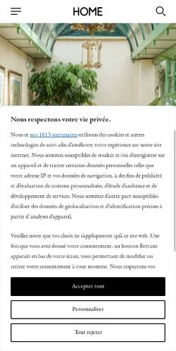 Podgląd witryny Home Magazine, medium z kraju Francja do artykułów sponsorowanych