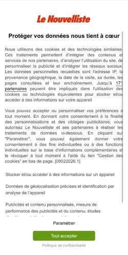 Anteprima del sito Le Nouvelliste, media di Svizzera per articoli sponsorizzati