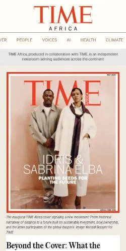 Anteprima del sito TIME Africa, media di Stati Uniti per articoli sponsorizzati