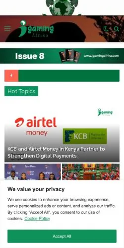 Aperçu du site iGaming Afrika, média de États-Unis pour articles sponsorisés